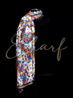 Esarfa Flower Flakes White